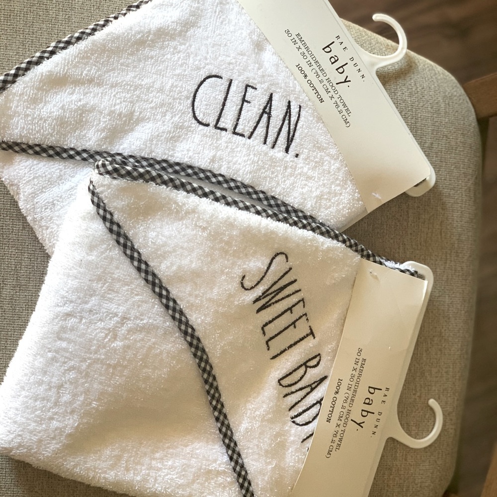 Rae Dunn baby towels